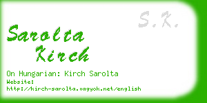 sarolta kirch business card